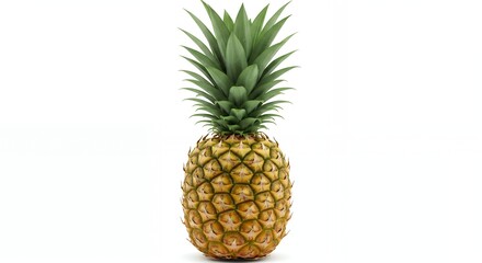 Fototapeta premium Fresh Pineapple Still Life on White Background Isolated