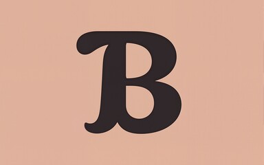 Curve letter B logo template. High quality