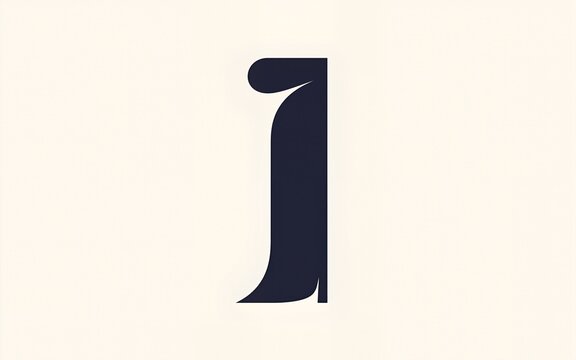 Naklejki Alphabet logo design, letter i. High quality