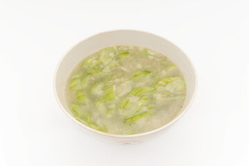 sponge gourd soup in a bowl