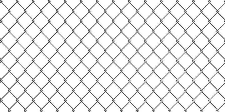chain link fence, transparent background