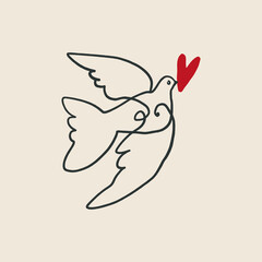 Sacred hearts seamless pattern mystical boho hand drawn sketchy style handmade illustration. Trendy bohemian vintage love symbol element in catholic aesthetic Valentine burning heart day clip-art