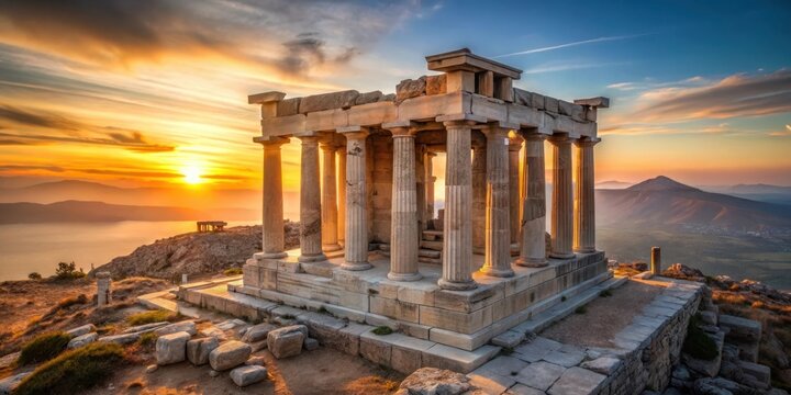 Ancient temple Cetho at sunrise