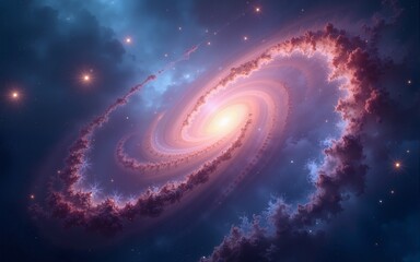 Abstract swirling galaxy-like nebula formations, cosmos, abstract. High quality