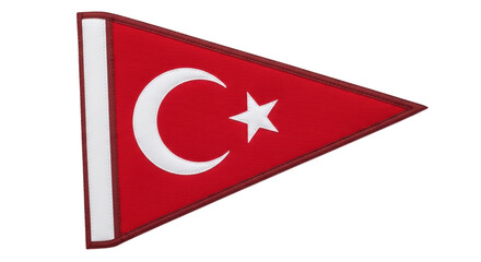 Isolated Pennant Flag of Turkey