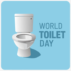 World Toilet Day Illustration with Toilet Graphic and Awareness Message for Global Sanitation and Hygiene Promotion Campaign