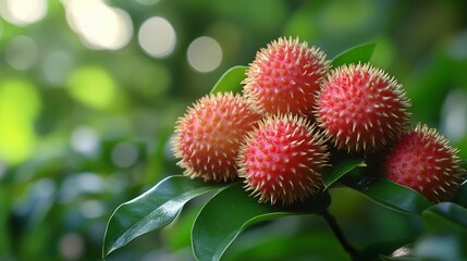 Close-up of fresh rambutan fruit