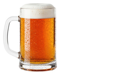 Isolated Glass of Beer with Foam