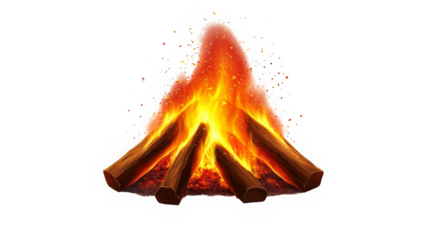 fire in a fireplace