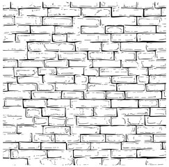 brick wall vector, architectural line art, pattern texture, background drawing, random brick layout, interior design set, vector illustration, masonry facade, construction theme.