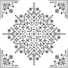 Beautiful flower art and mandala vector design