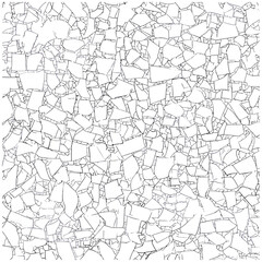 Broken tile mosaic texture, architectural pattern, landscape vector illustration, interior background design, cad drawing elements, abstract surface, modern wall decor.