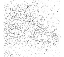 Broken tile pattern, concrete vector, interior texture, line art background, landscape and architectural drawing set, vector illustration, building material, cad seamless texture