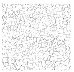 Broken tiles mosaic pattern, interior background texture, concrete vector, line art drawing for architecture and landscape design, cad pattern, vector illustration, construction material.