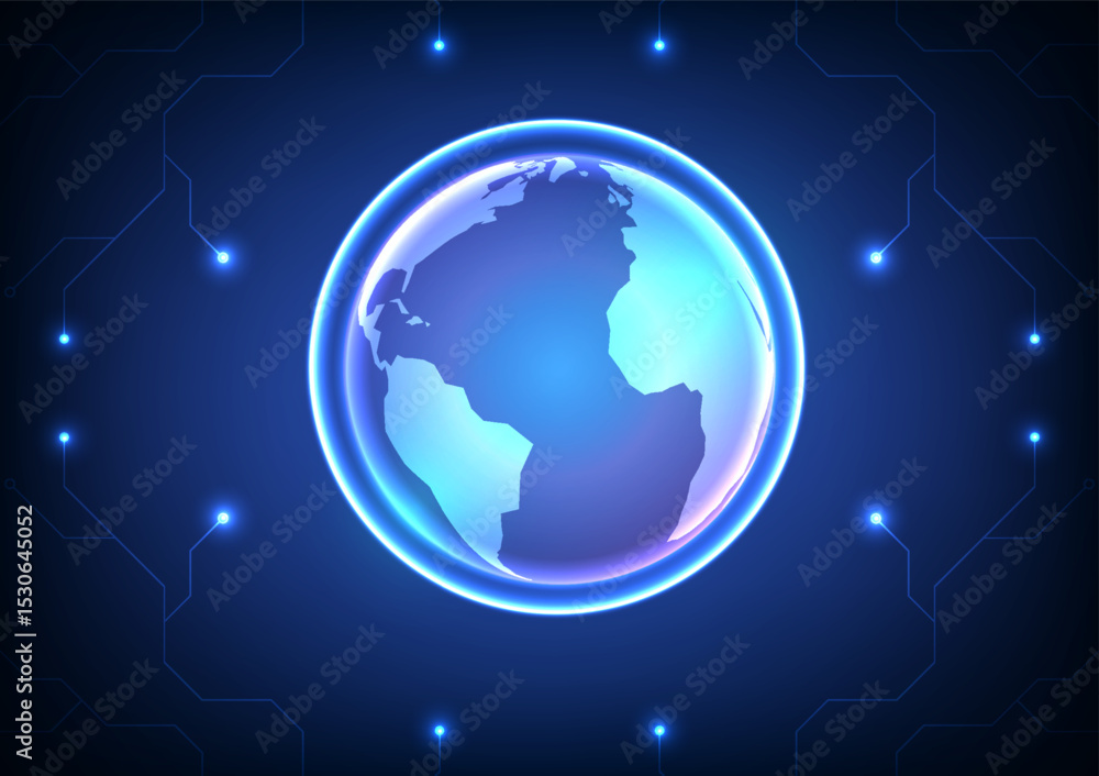Poster cryber security technology background. network cloud concept. design for digital online data system 