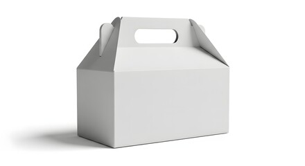 Blank White Cardboard Takeout Food Box Packaging Mockup Perfect for Restaurant Branding