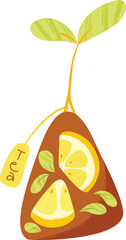 Vector illustration of a lemon tea