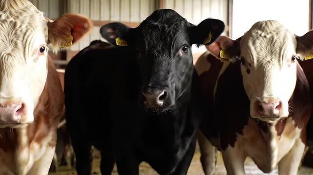 plusieurs vaches dans un enclos