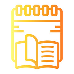 book day Line Gradient Icon