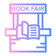 book fair Line Gradient Icon