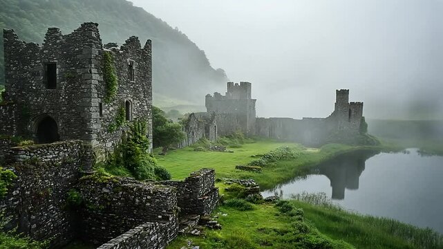 bunratty castle in mist video
