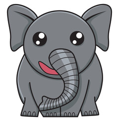 cute elephan illustration clipart