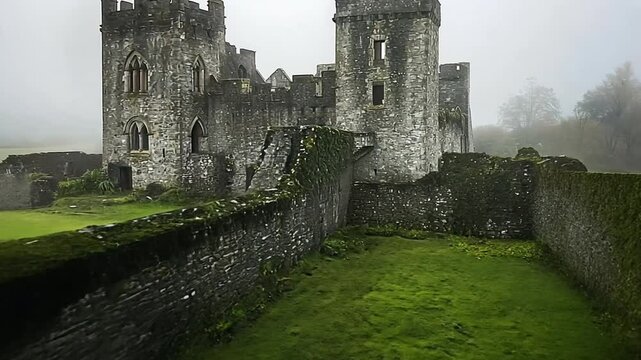 bunratty castle in mist video