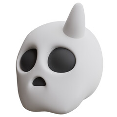 Fototapeta premium 3d Render of monster skull spooky with halloween festive