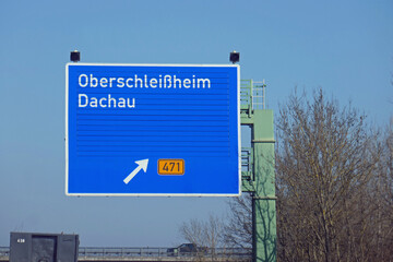 Autobahnausfahrt Oberschleißheim Dachau