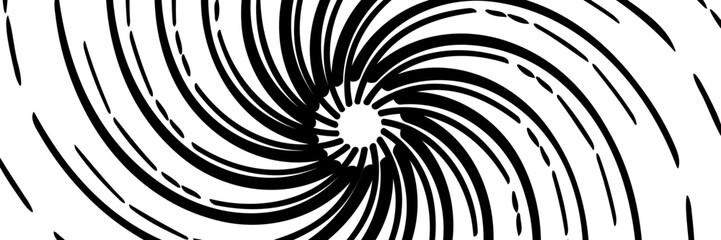 Linear drawing of rays of the sun in vintage style.