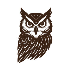 owl tattoo on white background