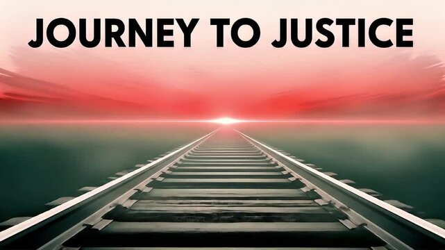 Symbolic railroad vector for juneteenth journey