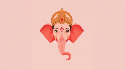Simple Ganesha Head Art