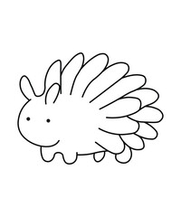 Cute Sea Urchin Cartoon Drawing