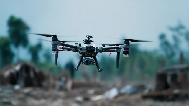 Drone Rescue Operation in Disaster Area/災害地でのドローン救助活動1