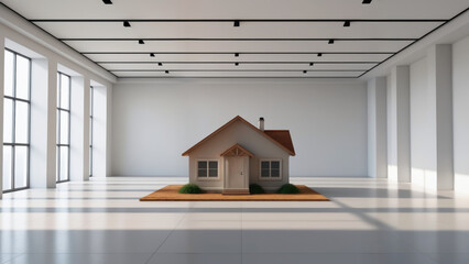 Modern House in Minimalist Interior Space