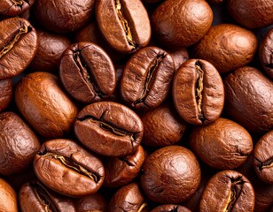 Naklejka premium coffee beans background