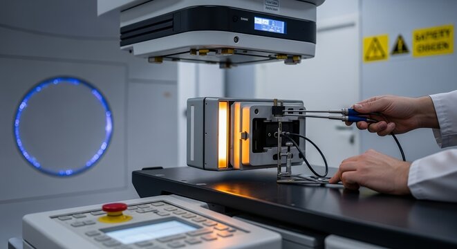 Precise Measurement of a Component in a High-Tech Laboratory Setting