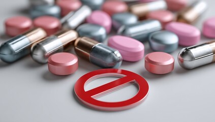 Symbol of drug allergy, emphasizing the need for awareness of medication sensitivities.