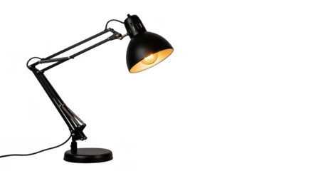 Adjustable black desk lamp