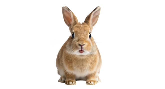 Adorable light brown rabbit portrait