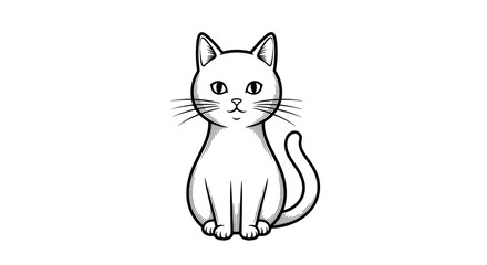 Isolated Cat Lineart