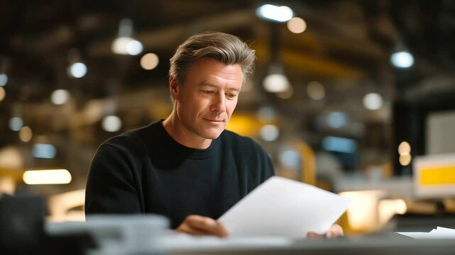 Engineer Measuring Mechanical Part in Factory Setting