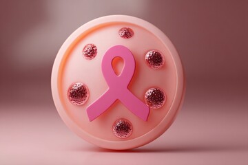 Skin cancer awareness symbol, highlighting the need for early detection through mole checks and dermatology visits.