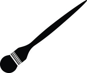 Fototapeta premium Paintbrush Icon – Artist Brush Tool Silhouette in Vector Black Style