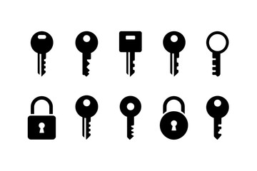 Collection of six black axe silhouettes on white