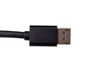 computer power cable isolated on a white background