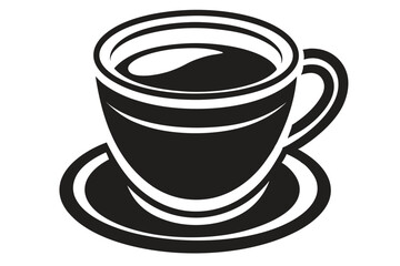 Obraz premium Coffee cup line art design isolated on transparent background