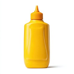 Yellow Mustard Squeeze Bottle Packaging Design Product  A full view of a plastic mustard bottle