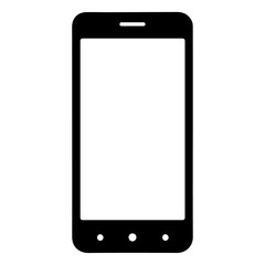 Smartphone Icon Simple Black Silhouette Illustration